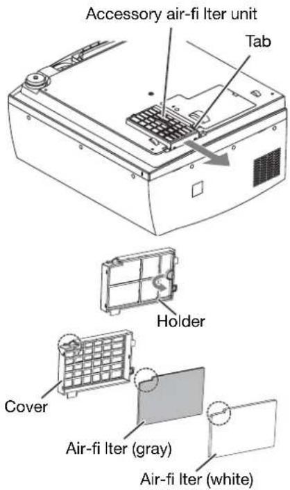 Accessory air-fi Iter unit Tab Holder Cover Air-fi Iter (gray) Air-fi Iter (white)