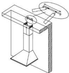 MATSUI MCH60SS - Attaching the Chimney flue wall bracket - 1