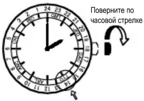 Поверните по часовой стрелке