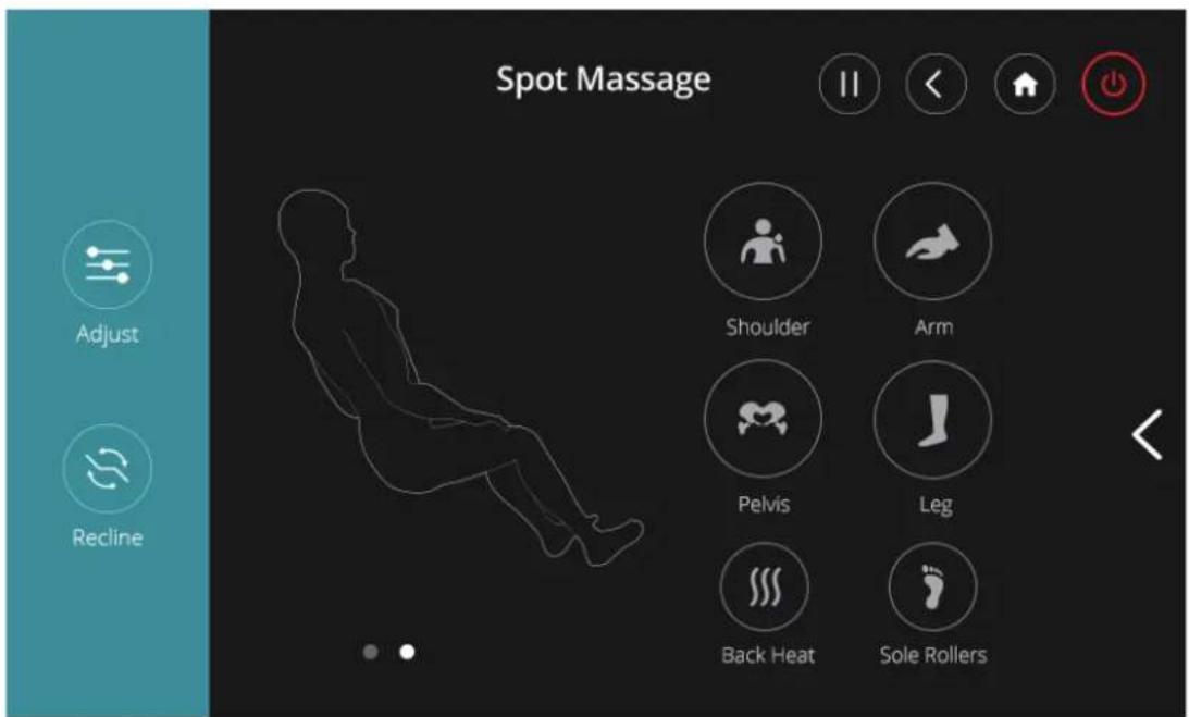 Spot Massage Adjust Recline Shoulder Arm Pelvis Leg Back Heat Sole Rollers