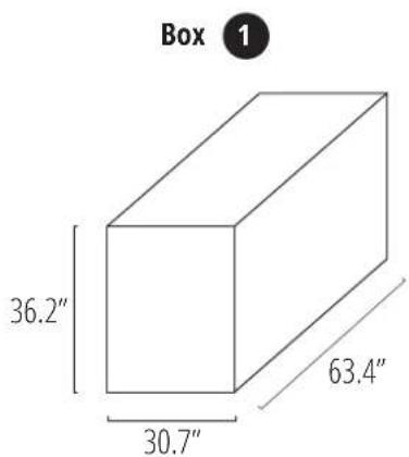 Box 1 36.2" 30.7" 63.4"