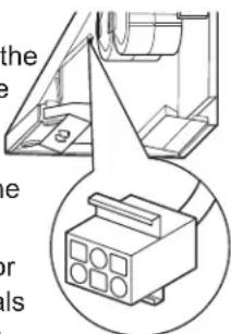 Technical diagram showing a mechanical assembly with labeled components and an inset close-up of a component with grid-like features.
