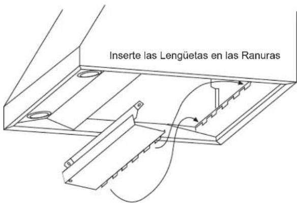 Inserte las Lengüetas en las Ranuras