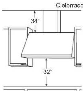 Cielorraso 34" 32"