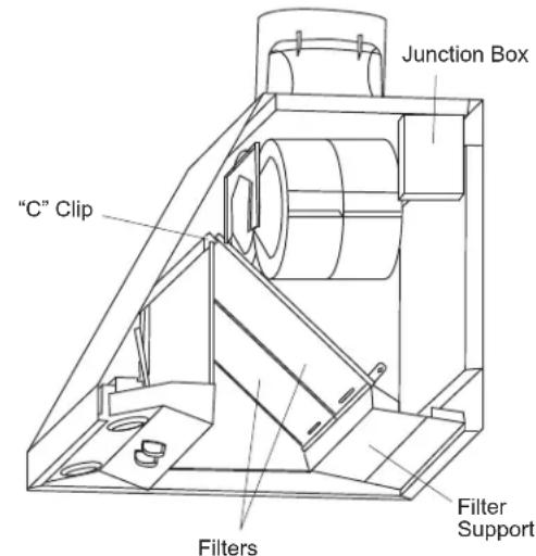 "C" Clip Junction Box Filters Filter Support