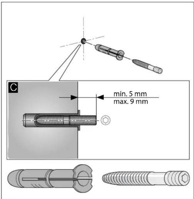 min. 5 mm max. 9 mm