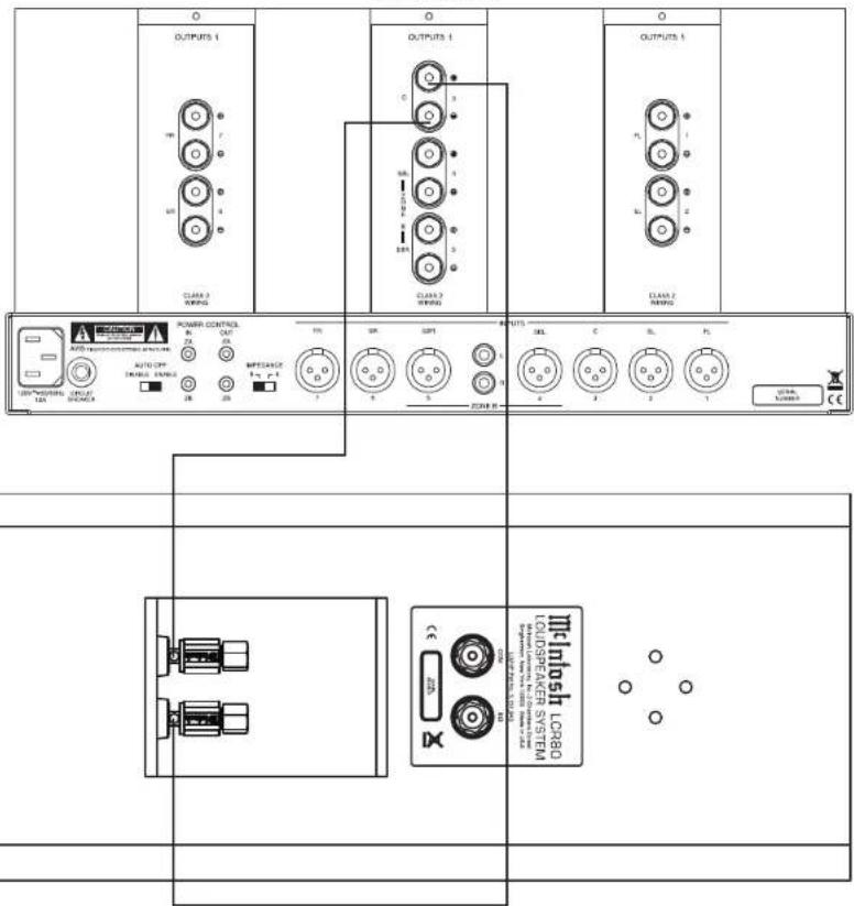 MCINTOSH LCR80 - Spade Lug or Wire Connections: - 2
