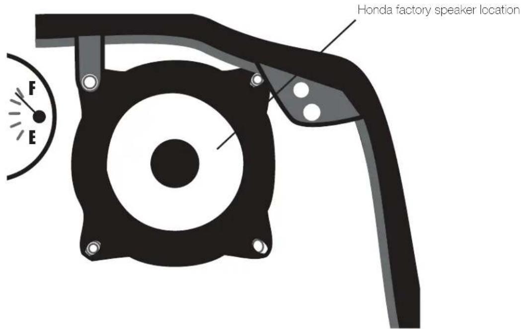 Honda factory speaker location F E