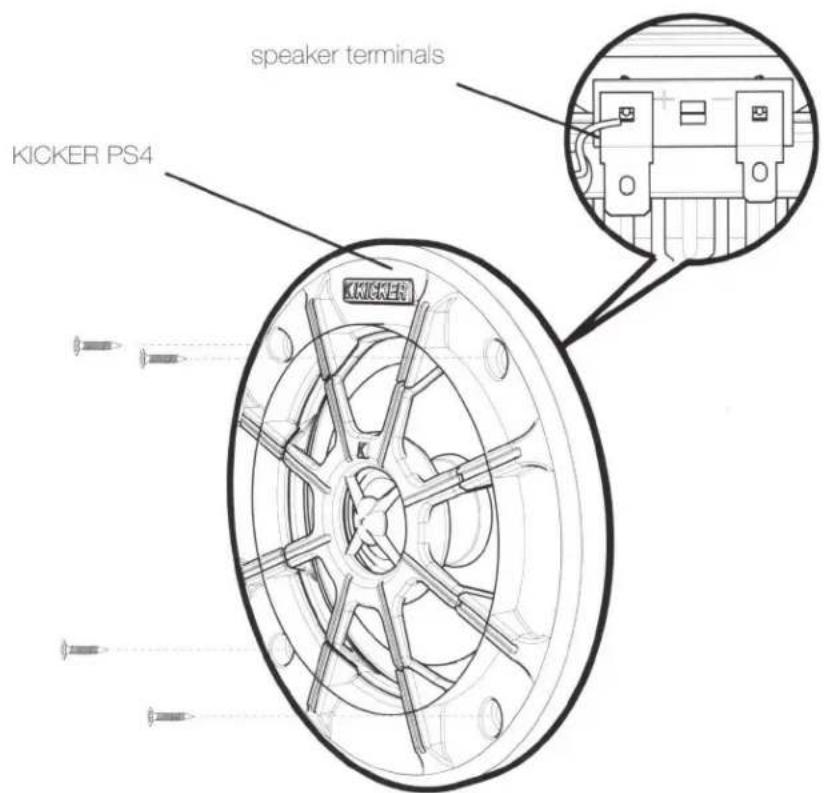 speaker terminals KICKER PS4