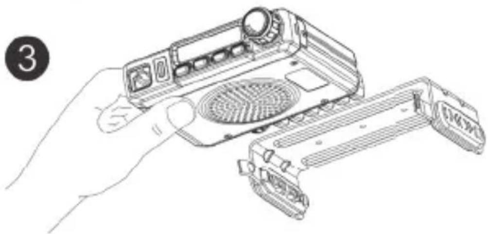 MIDLAND MicroMobile MXT115VP3 - Installing the Mounting Bracket - 3