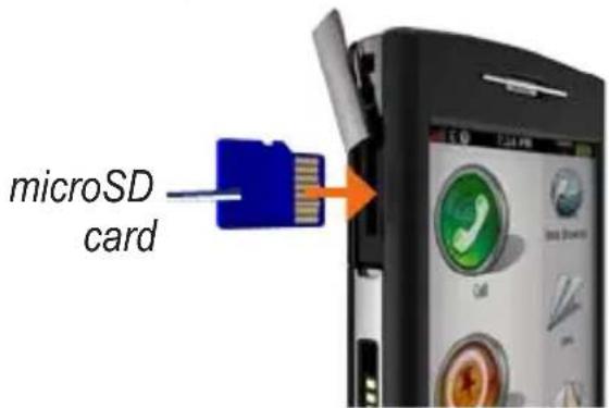 GARMIN Nüvifone G60 - Install the microSD Card - 1