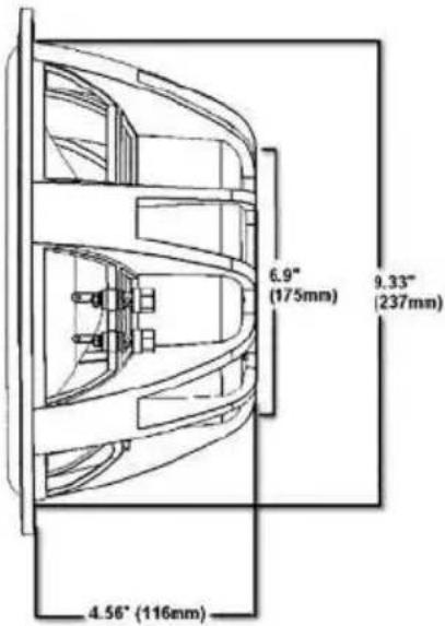 6.9" (175mm) 9.33" (237mm) 4.56" (116mm)