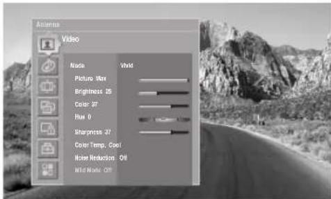 SONY KDF-55XS955 - To select the Video menu - 1
