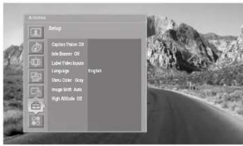 SONY KDF-55XS955 - To select the Setup menu - 1