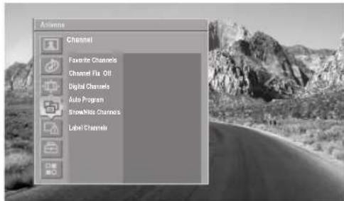 SONY KDF-55XS955 - To select the Channel menu - 1