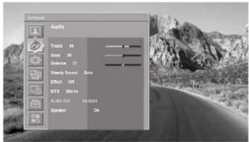 SONY KDF-55XS955 - To select the Audio menu - 1
