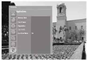 SONY KDF-55XS955 - To select the Application menu - 1