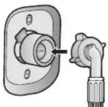 PANASONIC NA-148VB6WGN - Connecting the water supply hose - 1
