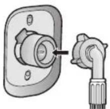 PANASONIC NA-148VB5WGB - Connecting the water-supply hose - 1