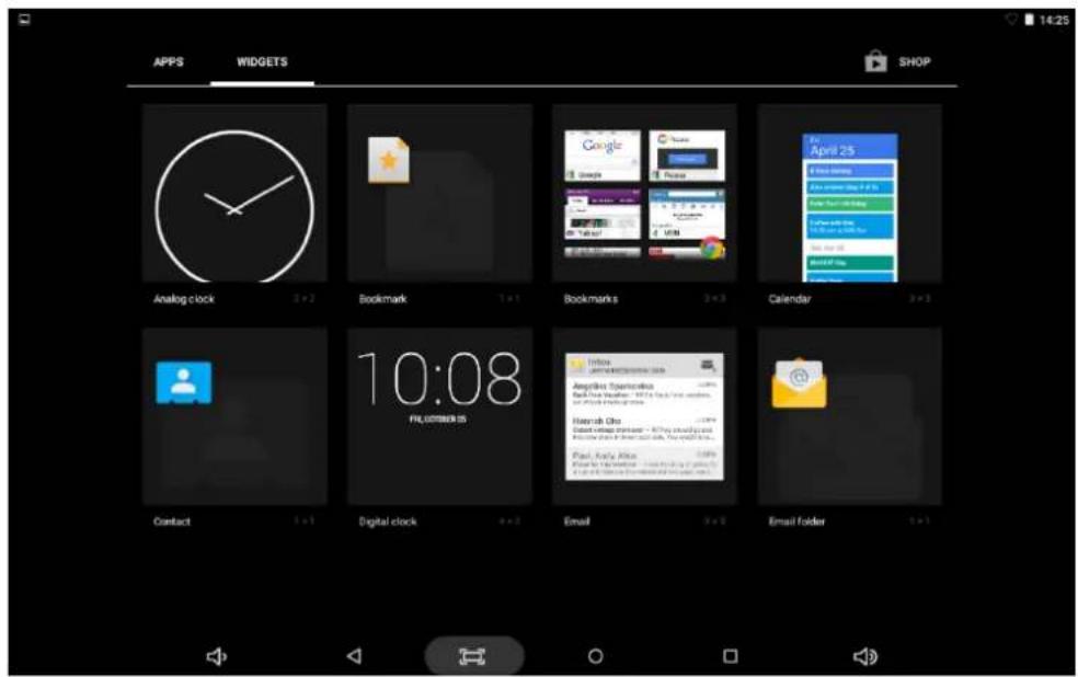 APPS WIDGETS SHOP Analog clock Bookmark Bookmarks Calendar 10:08 Contact Digital clock Email Email Folder