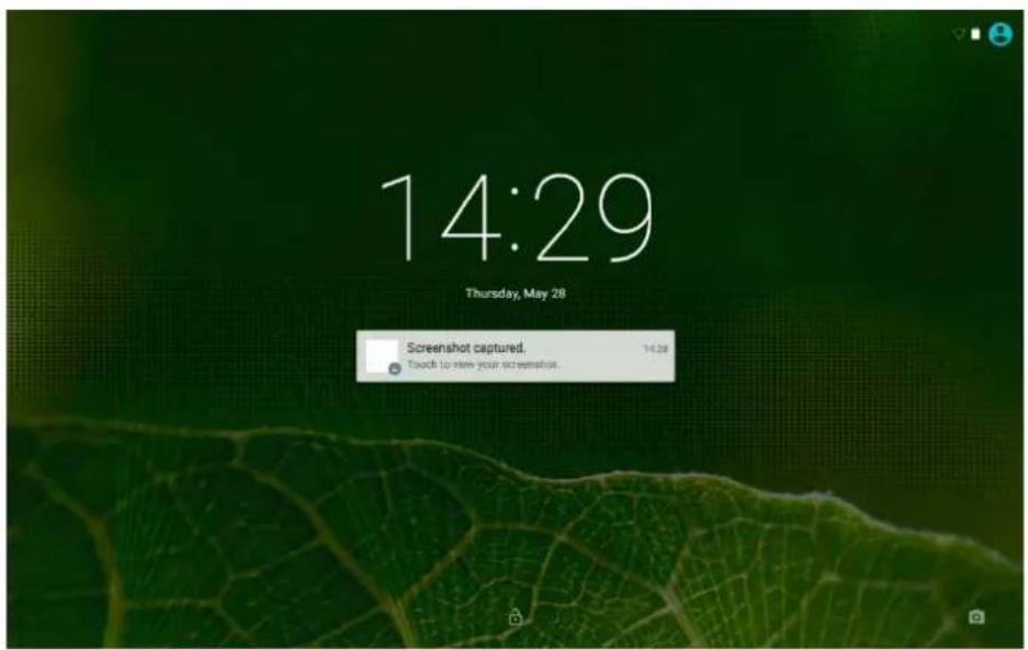 14:29 Thursday, May 28 Screenshot captured. 14:28 ● Touch to view your screenshot.