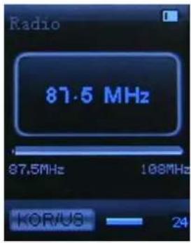 Radio 87.5 MHz 87.5MHz 108MHz KOR/US 24