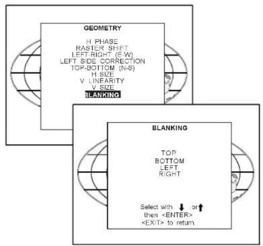 Barco Data 1209s - Blanking Adjustments - 1