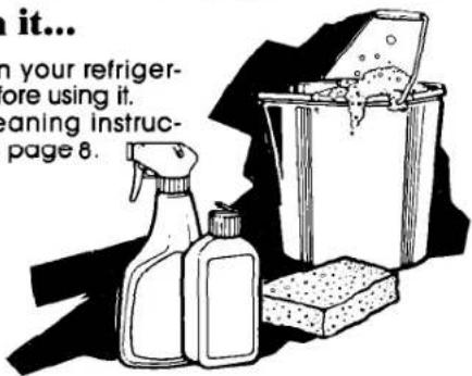 in it... In your refrigerator using it. Cleaning instruction page 8.
