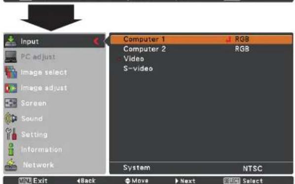 SANYO PLC-XU300K - Menu Operation - 2