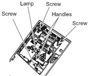 SANYO PLC-XU300K - Follow these steps to replace the lamp. - 2