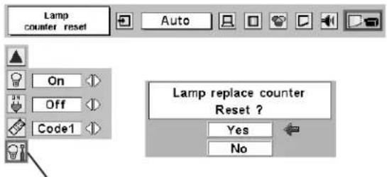 SANYO PLC-SU32 - LAMP REPLACE COUNTER - 1