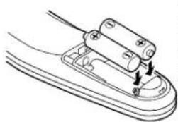 SANYO PLC-SU22N - REMOTE CONTROL BATTERIES INSTALLATION - 2