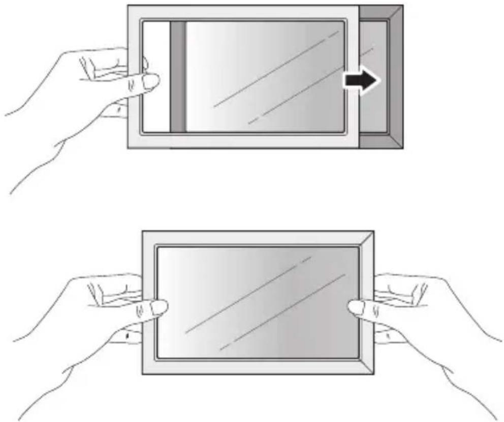 Sandstrøm S7iDPF10 - Installing the interchangeable frame - 1