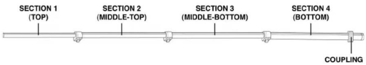 Salton CST1162 - Assembling and Mounting the Telescopic Pole - 1
