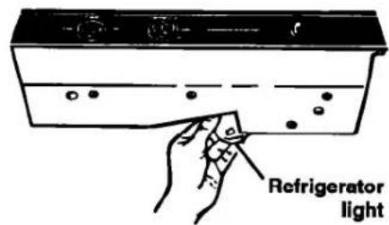 Roper RS22AWXEN01 - To change lower freezer light: - 1