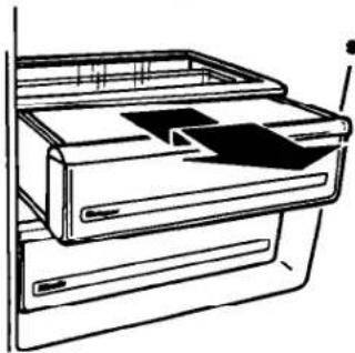 Roper RS20DKXDW01 - To remove the crisper: - 1