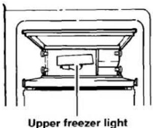 Roper RS20AWXEW00 - To change lower freezer light: - 2