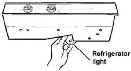 Roper RS20AWXEW00 - To change refrigerator light: - 1