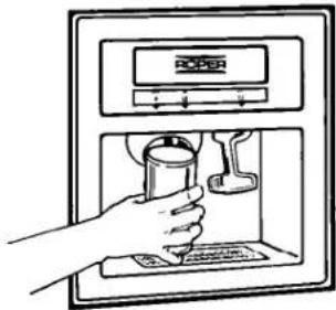 Roper RS20AWXEW00 - To dispense ice: - 2