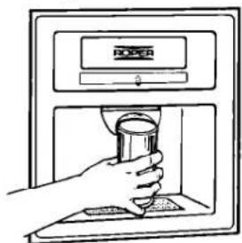 Roper RS20AWXEW00 - To dispense ice: - 1