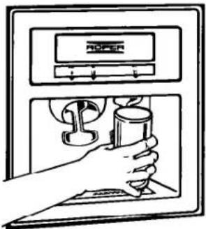 Roper RS20AKXBW00 - To dispense water: - 1