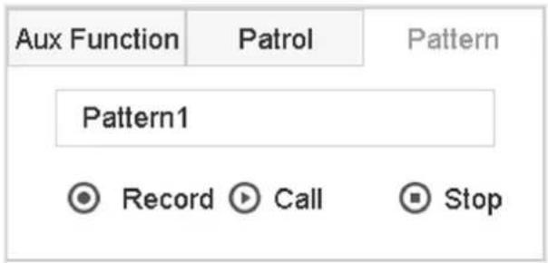 Aux Function Patrol Pattern Pattern1 Record ▶ Call Stop