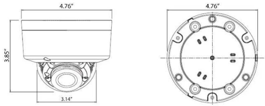 Speco Technologies HFB4M - Camera Dimension - 2