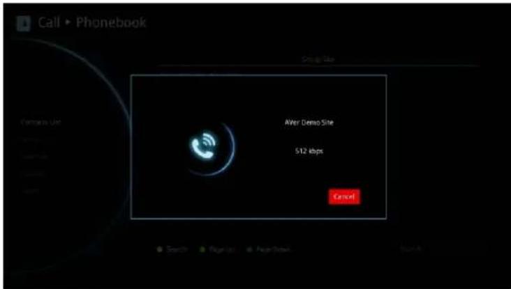 Call • Phonebook Delo Site After Demo Site 512 kbps Cancel