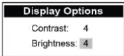 ELECTRO-VOICE RFAMP - Adjusting display options: contrast and brightness - 3