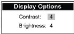 ELECTRO-VOICE RFAMP - Adjusting display options: contrast and brightness - 2