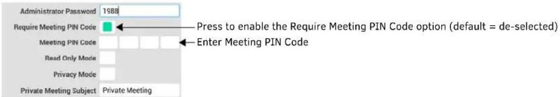 AKG ACB-2110 - Setting a Meeting PIN Code - 1