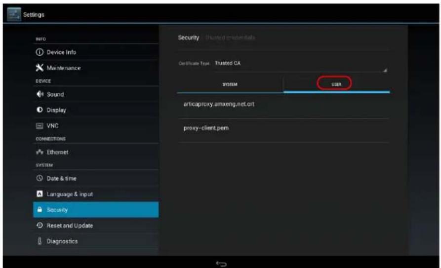 AKG ACB-2110 - Viewing Trusted CA Certificates (System/User) - 2