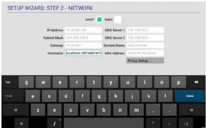 AKG ACB-2110 - Setup Wizard: Step 2 - NETWORK - 1