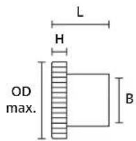 L H OD max. B